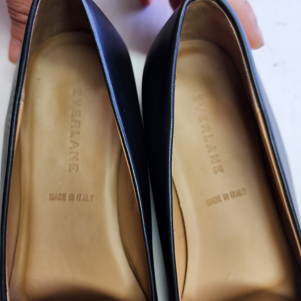 Everlane Elegant Leather Black and White Loafers 6.5 - Picture 5 of 9